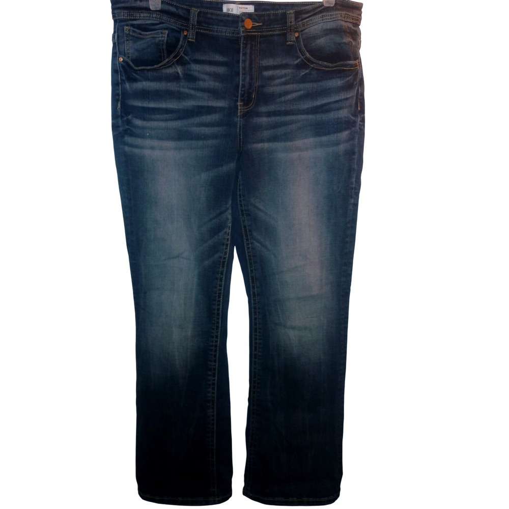 BKE Payton Mid-Rise Bootcut Jeans Dark Wash Universal Fit Denim Blue Mens